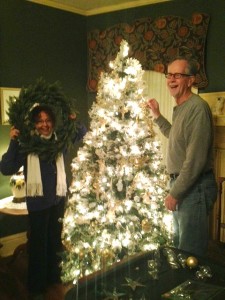 Larry and Brenda decorating